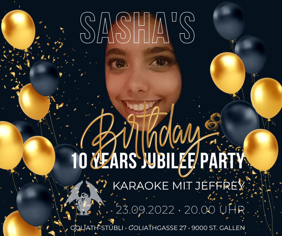 Sashas Birthday Party (Facebook-Beitrag)