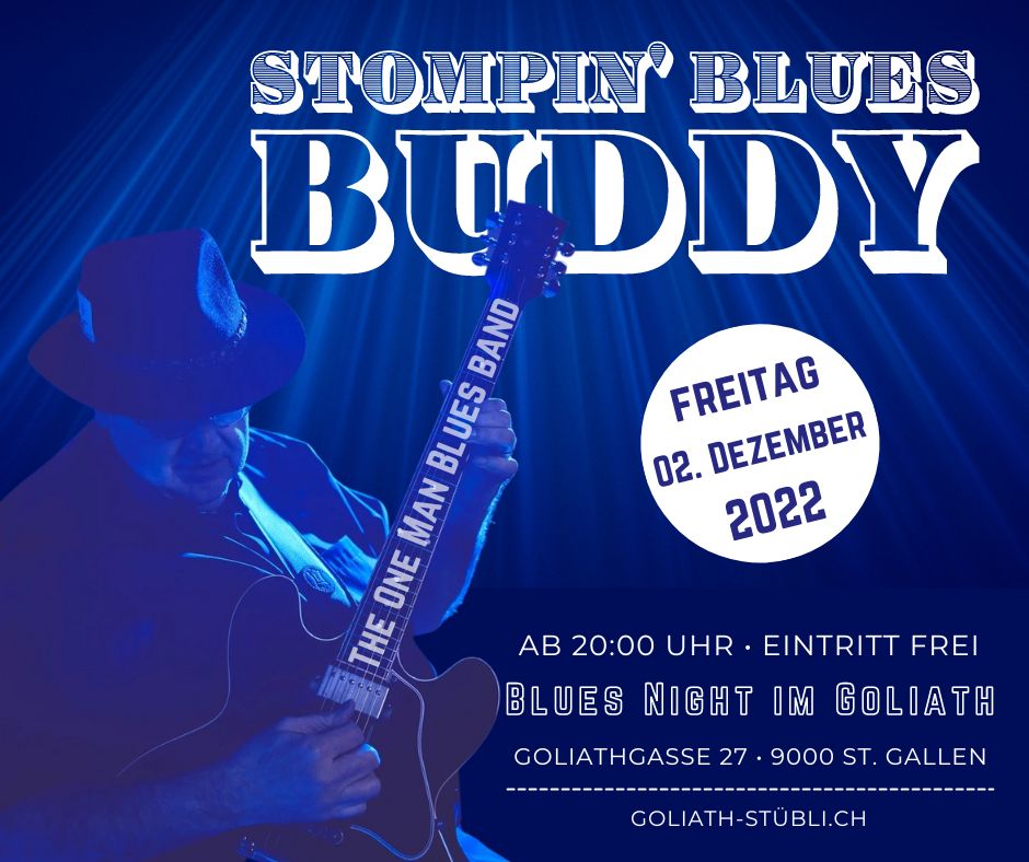 Stompin’ Blues Buddy blau (Facebook-Beitrag)