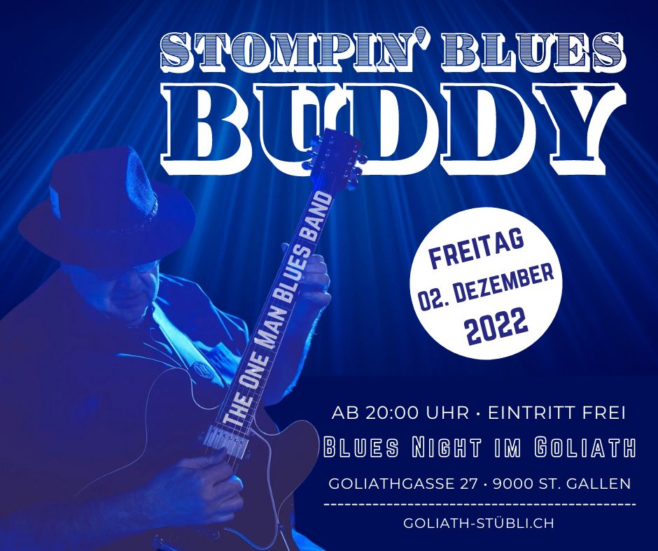 Stompin‘ Blues Buddy blau (Facebook-Beitrag)