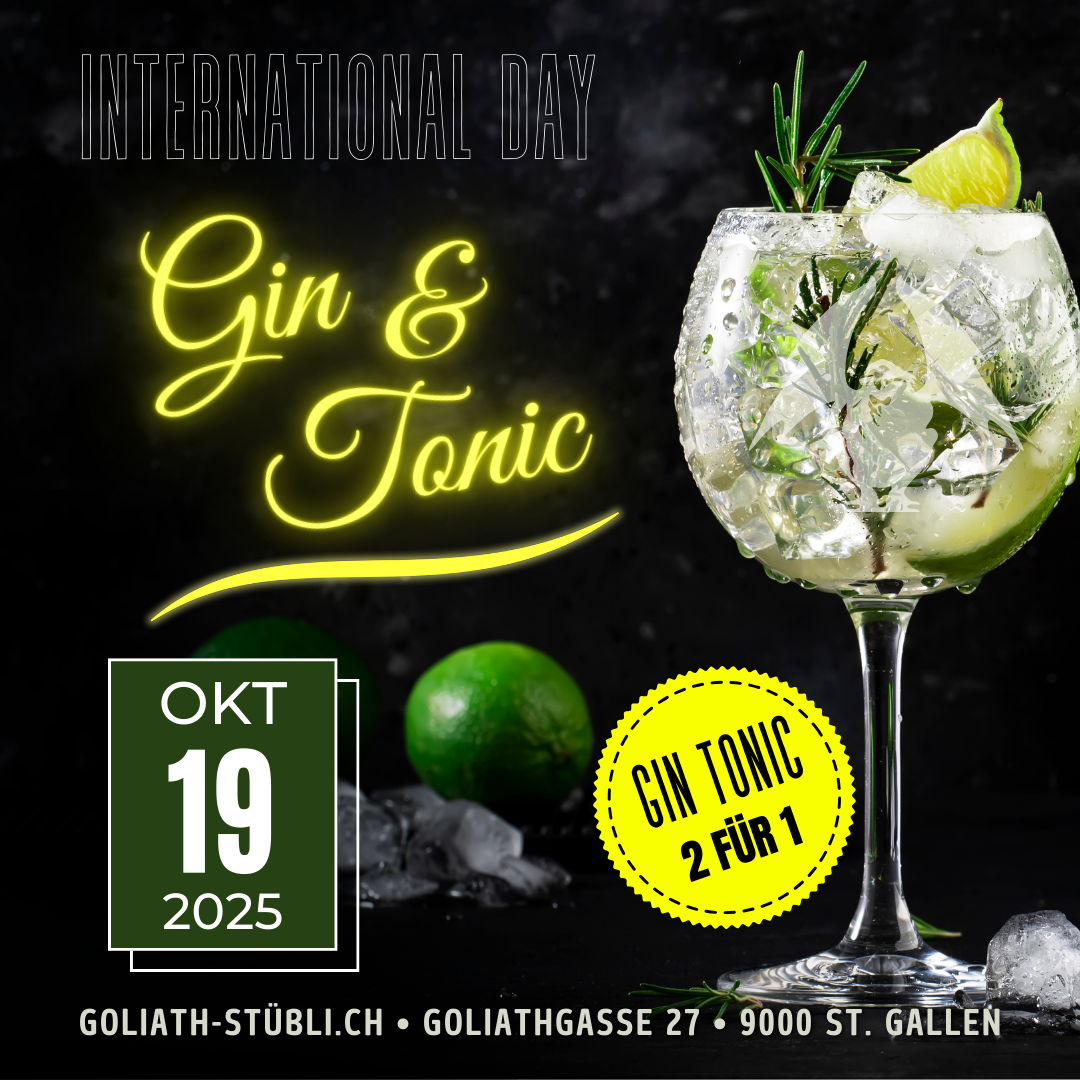 Internationaler Gin & Tonic Tag 2025 – Quadrat