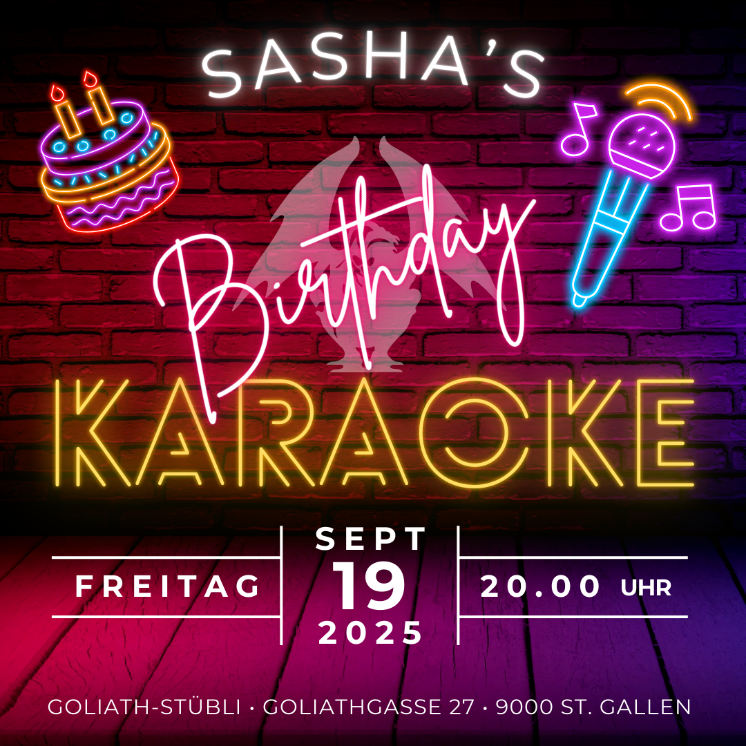 Sasha’s Birthday Karaoke 2025 – Quadrat